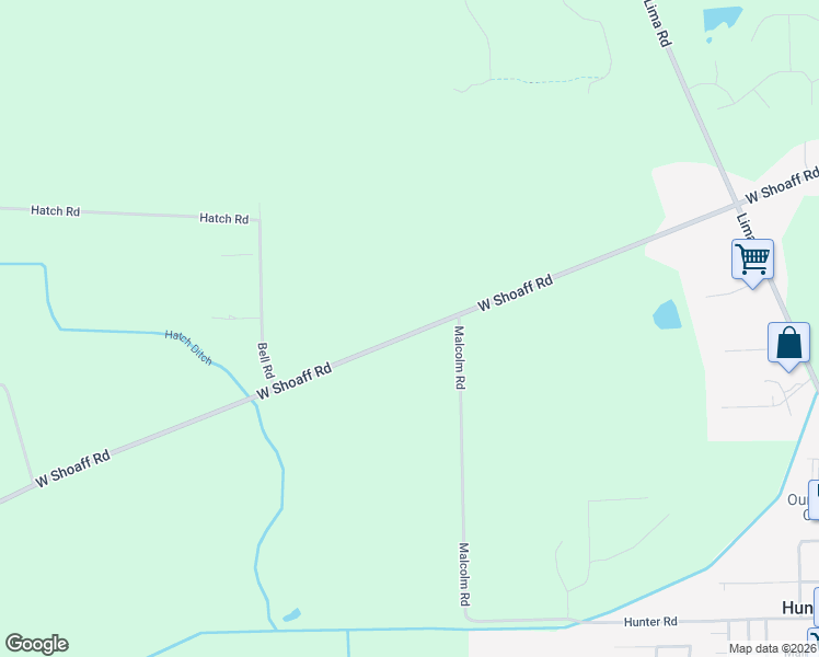 map of restaurants, bars, coffee shops, grocery stores, and more near 3232 West Shoaff Road in Huntertown