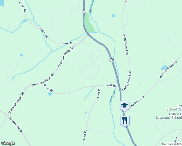 map of restaurants, bars, coffee shops, grocery stores, and more near 33 Prospect Circle in Wantage