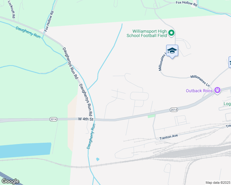 map of restaurants, bars, coffee shops, grocery stores, and more near 1103 Towncrest Road in Williamsport