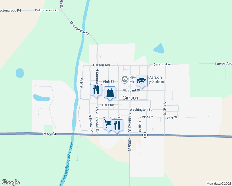 map of restaurants, bars, coffee shops, grocery stores, and more near 226 Broadway Street in Carson