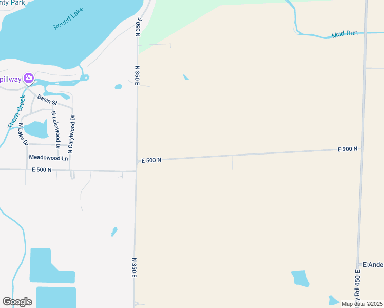 map of restaurants, bars, coffee shops, grocery stores, and more near 3751 East 500 North in Columbia City