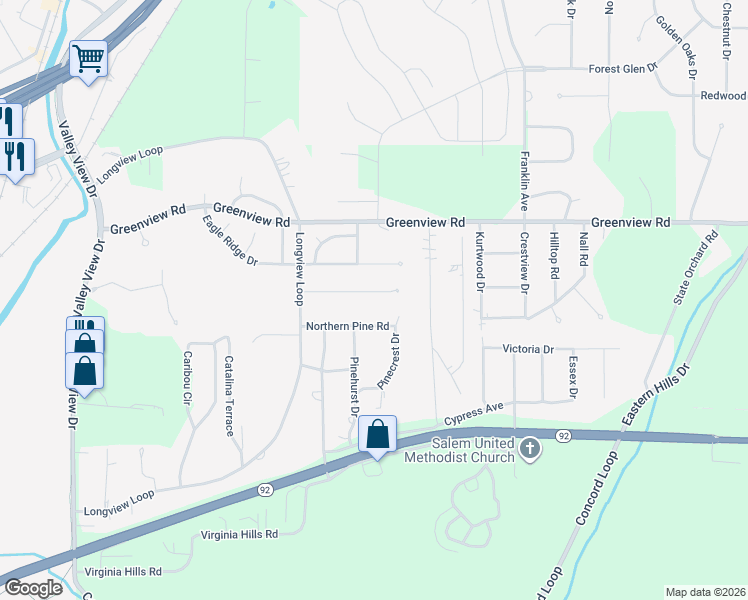 map of restaurants, bars, coffee shops, grocery stores, and more near 19918 Beverly Manor Lane in Council Bluffs