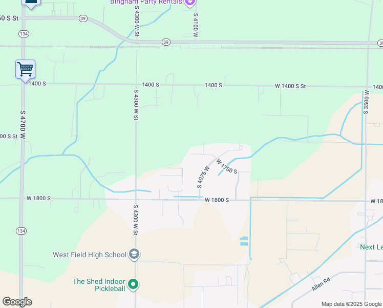 map of restaurants, bars, coffee shops, grocery stores, and more near 4335 West 1700 South in Ogden