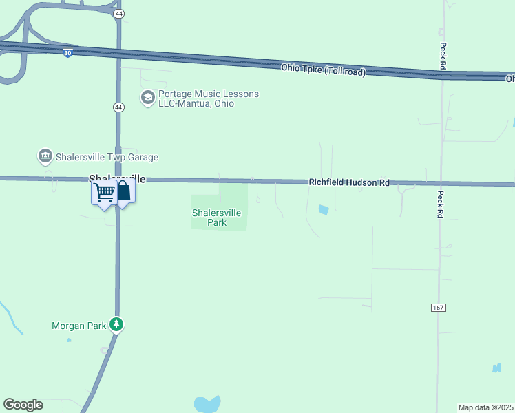map of restaurants, bars, coffee shops, grocery stores, and more near 4748 Richfield Hudson Road in Ravenna