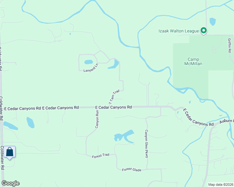 map of restaurants, bars, coffee shops, grocery stores, and more near 16530 T Tarn Trail in Fort Wayne