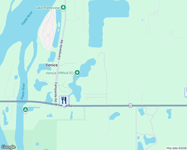 map of restaurants, bars, coffee shops, grocery stores, and more near 27330 West Center Road in Waterloo
