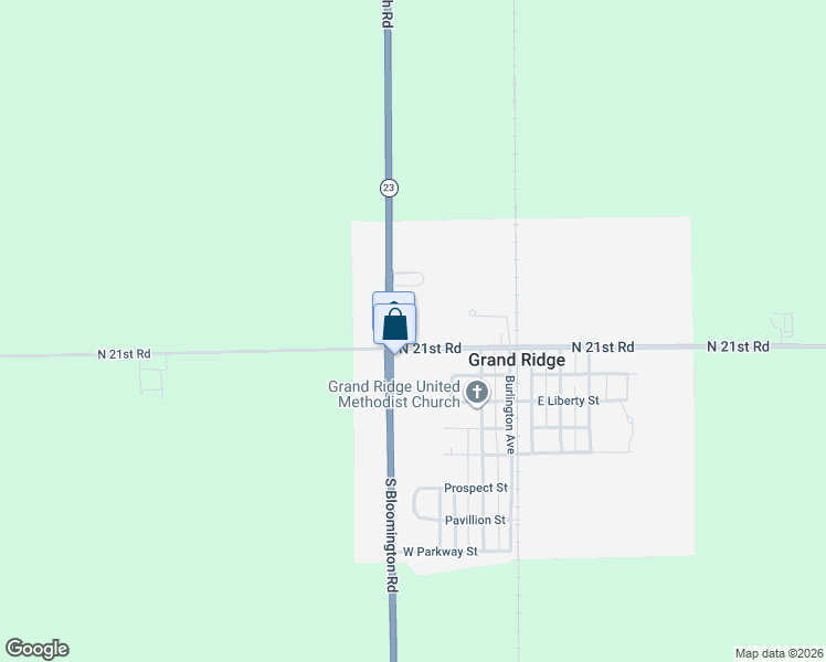 map of restaurants, bars, coffee shops, grocery stores, and more near 400 West Main Street in Grand Ridge