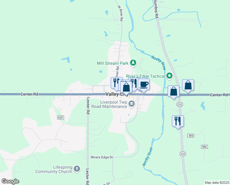 map of restaurants, bars, coffee shops, grocery stores, and more near in Valley City