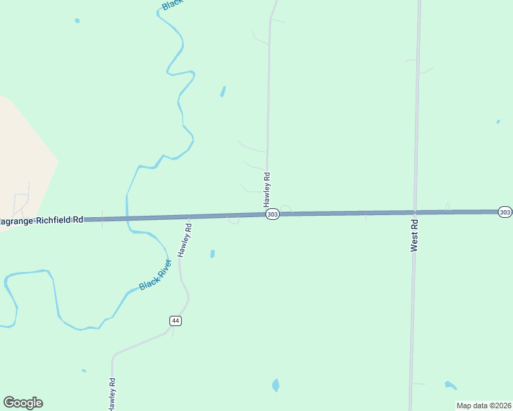 map of restaurants, bars, coffee shops, grocery stores, and more near 44570 Ohio 303 in Wellington