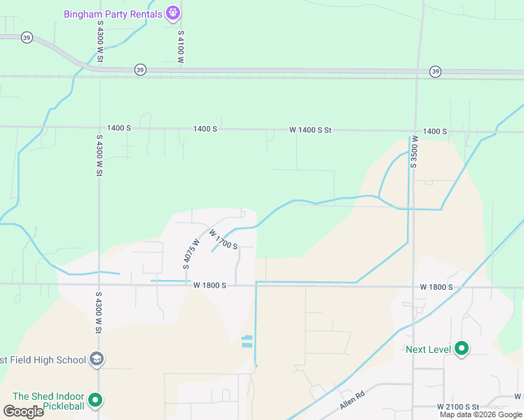 map of restaurants, bars, coffee shops, grocery stores, and more near 1611 South 3875 West in Weber County