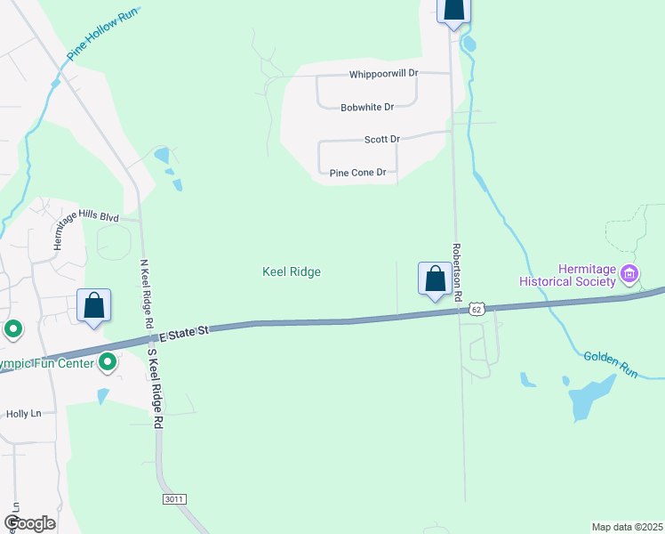 map of restaurants, bars, coffee shops, grocery stores, and more near 4679 East State Street in Hermitage