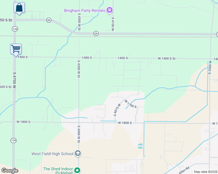 map of restaurants, bars, coffee shops, grocery stores, and more near 4111 West 1575 North in Plain City