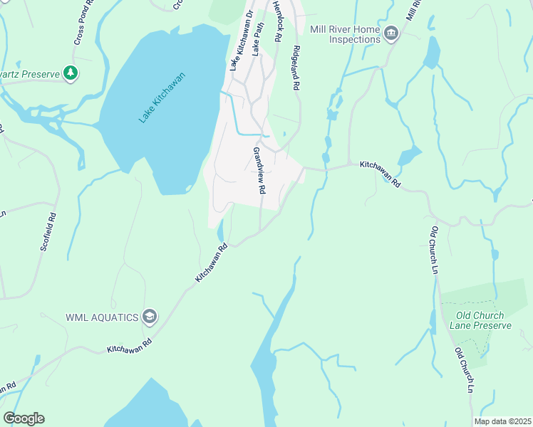 map of restaurants, bars, coffee shops, grocery stores, and more near 150 Kitchawan Road in Pound Ridge