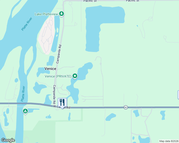 map of restaurants, bars, coffee shops, grocery stores, and more near 27330 West Center Road in Waterloo
