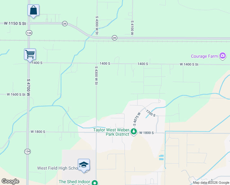 map of restaurants, bars, coffee shops, grocery stores, and more near 4024 West 1800 South in Ogden