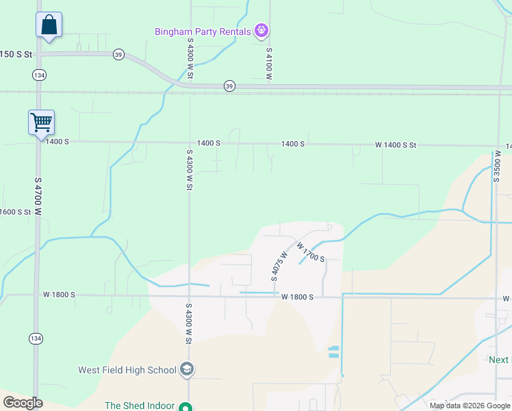 map of restaurants, bars, coffee shops, grocery stores, and more near 1564 South 4125 West in Weber County