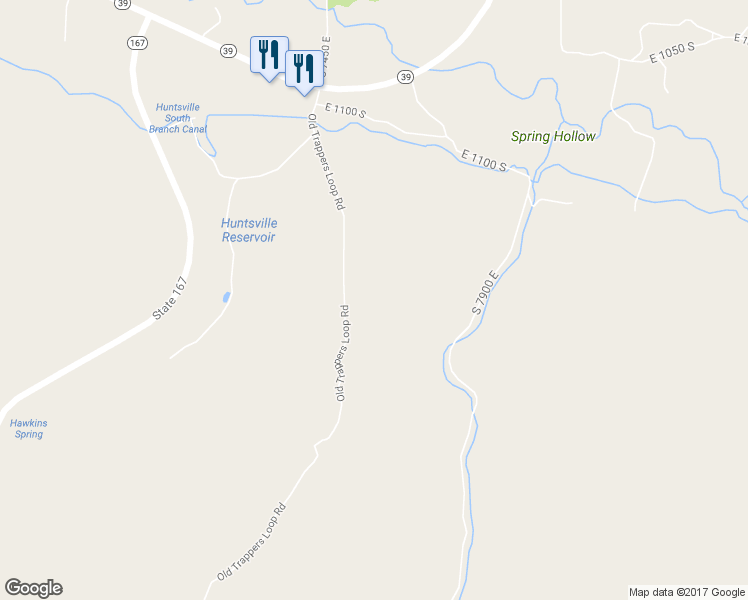 map of restaurants, bars, coffee shops, grocery stores, and more near 7554 East Dogwood Drive in Huntsville