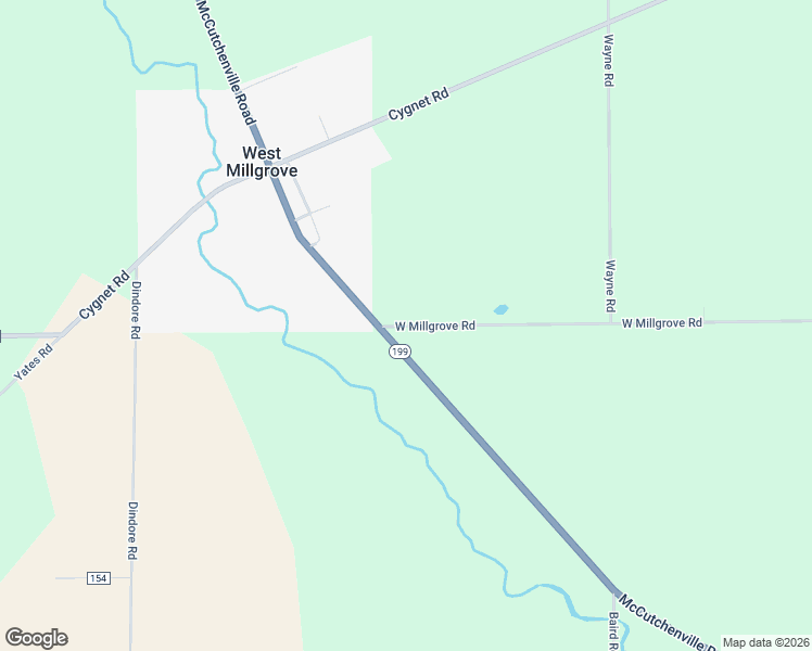 map of restaurants, bars, coffee shops, grocery stores, and more near 4398 West Millgrove Road in Risingsun