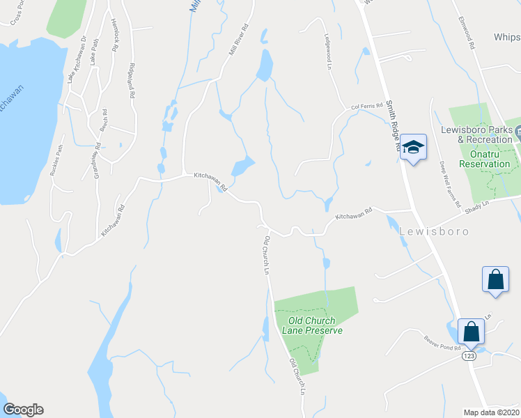 map of restaurants, bars, coffee shops, grocery stores, and more near 222 Kitchawan Road in South Salem