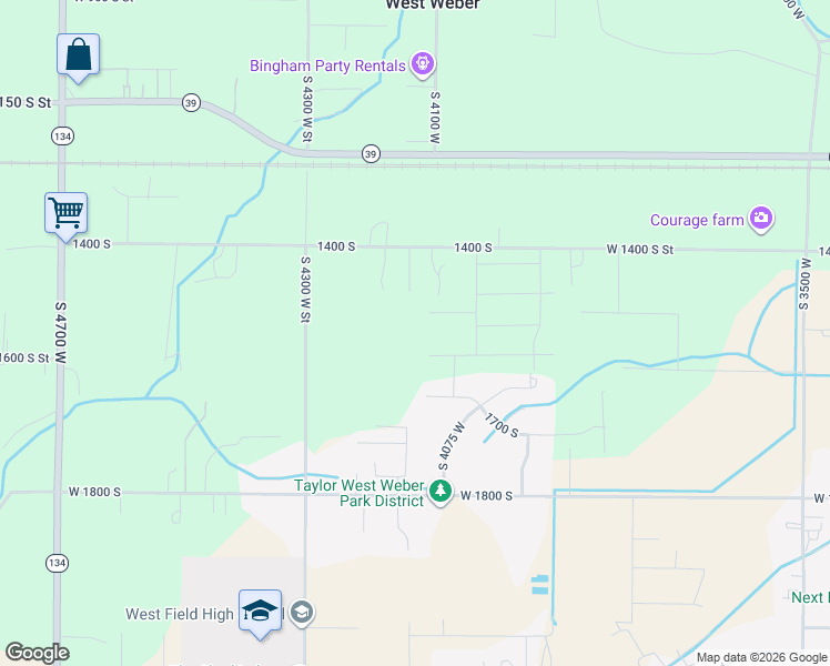 map of restaurants, bars, coffee shops, grocery stores, and more near 1538 South 4125 West in MS CITY