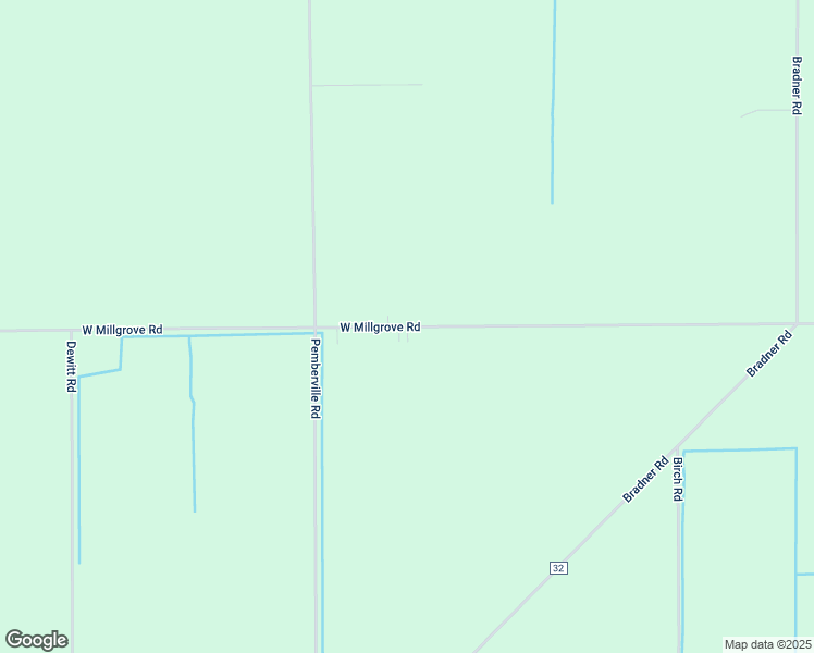 map of restaurants, bars, coffee shops, grocery stores, and more near West Millgrove Road in Wood County