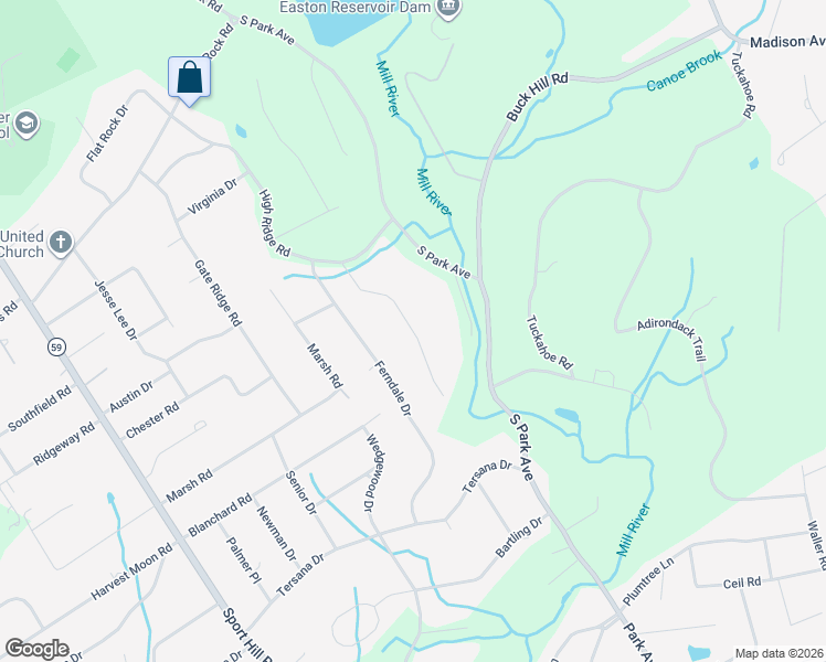 map of restaurants, bars, coffee shops, grocery stores, and more near 51 Sturbridge Road in Easton