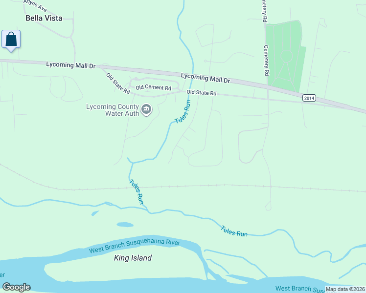 map of restaurants, bars, coffee shops, grocery stores, and more near 2-398 Katie Lane in Montoursville