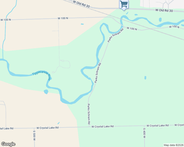 map of restaurants, bars, coffee shops, grocery stores, and more near 489 Parks Schram Road in Warsaw