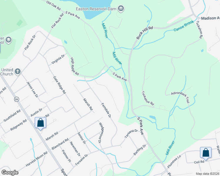 map of restaurants, bars, coffee shops, grocery stores, and more near 51 Sturbridge Road in Easton