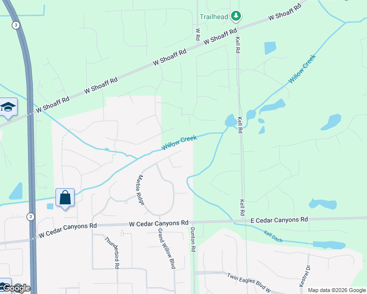 map of restaurants, bars, coffee shops, grocery stores, and more near 804 Marble Ridge in Fort Wayne