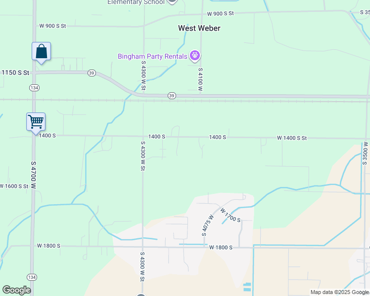 map of restaurants, bars, coffee shops, grocery stores, and more near 4175 West 1400 South Street in Ogden