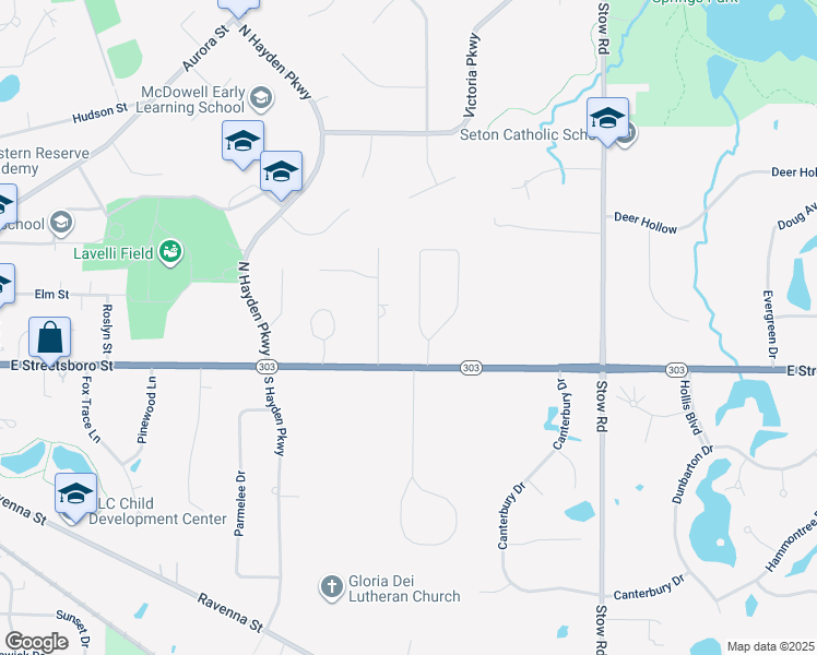 map of restaurants, bars, coffee shops, grocery stores, and more near 6728 Pinebrooke Drive in Hudson