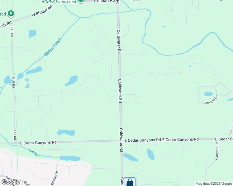 map of restaurants, bars, coffee shops, grocery stores, and more near 631 Big Valley Court in Huntertown