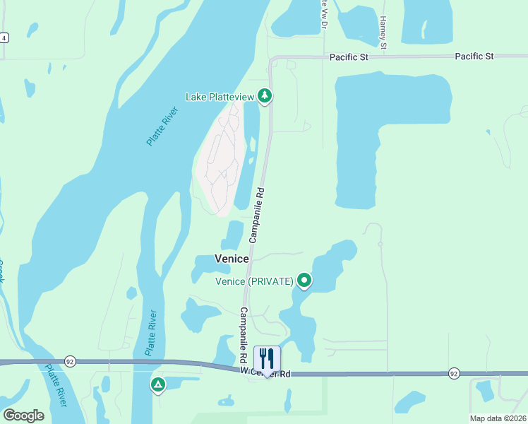 map of restaurants, bars, coffee shops, grocery stores, and more near 1819 Campanile Road in Waterloo