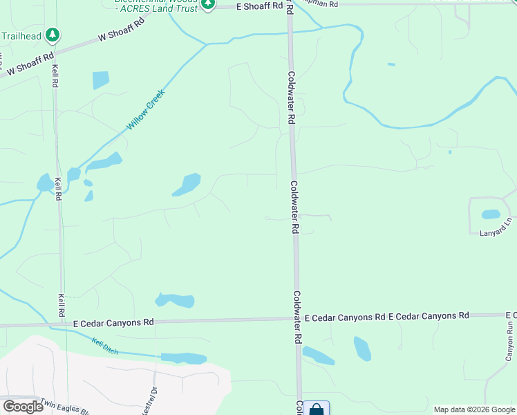 map of restaurants, bars, coffee shops, grocery stores, and more near 601 Big Valley Court in Huntertown