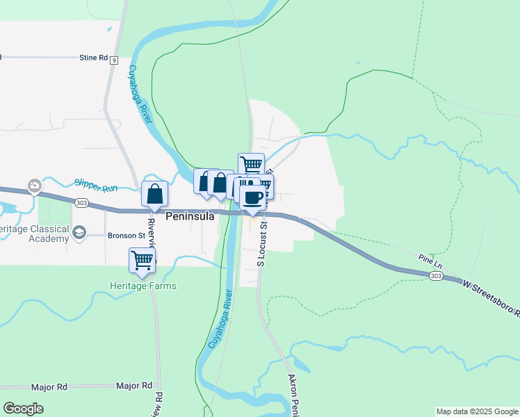 map of restaurants, bars, coffee shops, grocery stores, and more near in Summit County