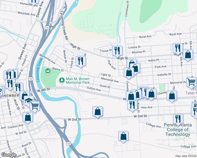 1547 Memorial Avenue, Williamsport PA Walk Score