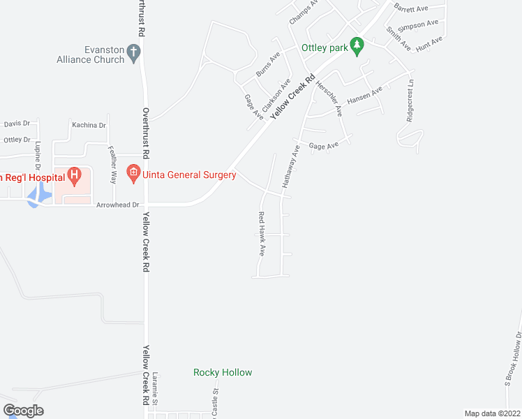 map of restaurants, bars, coffee shops, grocery stores, and more near Red Hawk Avenue in Evanston