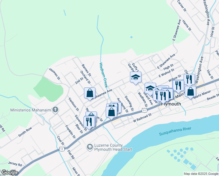 map of restaurants, bars, coffee shops, grocery stores, and more near 209-299 Rowe Ln in Plymouth