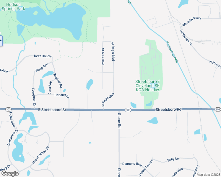 map of restaurants, bars, coffee shops, grocery stores, and more near 6808 Saint Regis Boulevard in Hudson