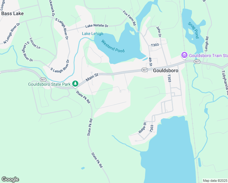map of restaurants, bars, coffee shops, grocery stores, and more near Beechnut Drive in Wayne County