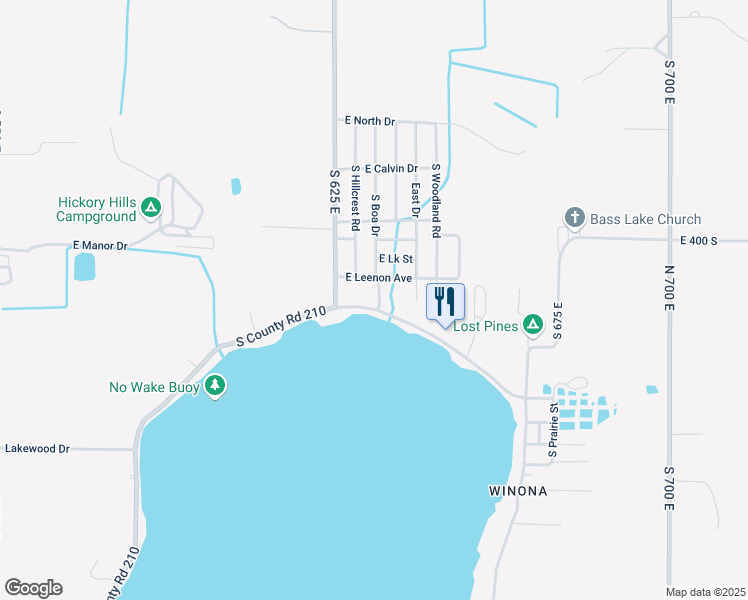 map of restaurants, bars, coffee shops, grocery stores, and more near 4151 South Boa Drive in Knox