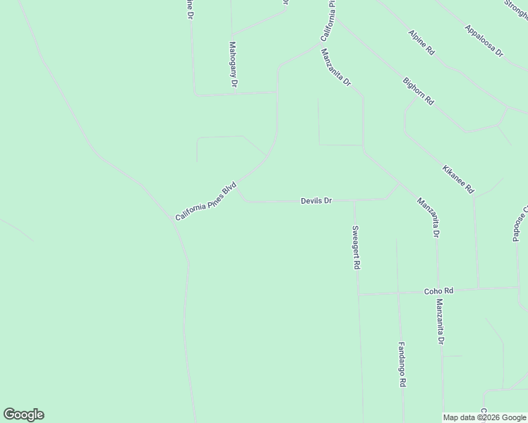 map of restaurants, bars, coffee shops, grocery stores, and more near Devils Drive in Modoc County