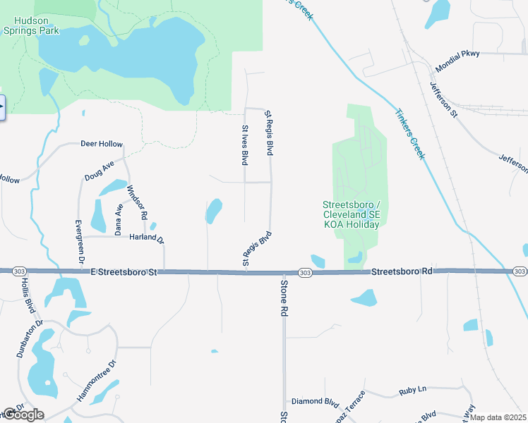 map of restaurants, bars, coffee shops, grocery stores, and more near 6808 Saint Regis Boulevard in Hudson