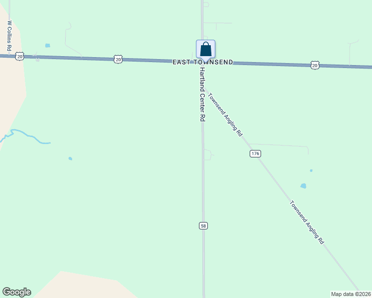 map of restaurants, bars, coffee shops, grocery stores, and more near 3825 Hartland Center Road in Collins