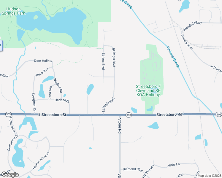 map of restaurants, bars, coffee shops, grocery stores, and more near 6808 Saint Regis Boulevard in Hudson