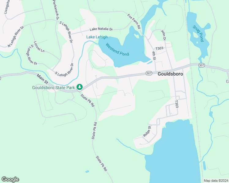 map of restaurants, bars, coffee shops, grocery stores, and more near Beechnut Drive in Wayne County