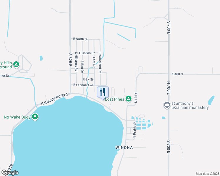 map of restaurants, bars, coffee shops, grocery stores, and more near 4224 Southnorth Shore Drive in Knox