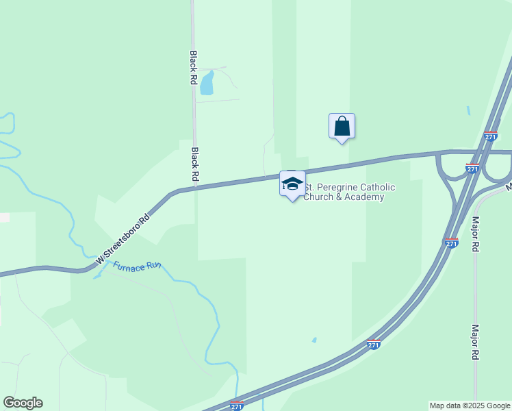 map of restaurants, bars, coffee shops, grocery stores, and more near 3154 West Streetsboro Road in Richfield
