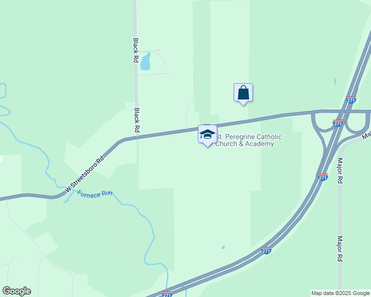 map of restaurants, bars, coffee shops, grocery stores, and more near 3154 West Streetsboro Road in Richfield